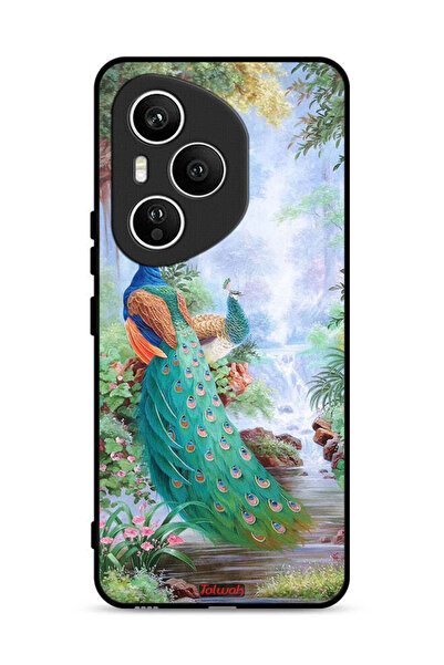 Tolwak غطاء حماية لهاتف Honor 400 Pro بنقشة الطاووس