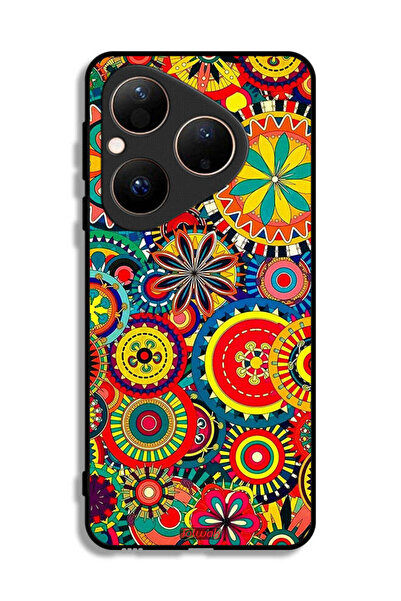 Tolwak غطاء حماية لهاتف هواوي بيورا 80 بنمط ماندالا ملون