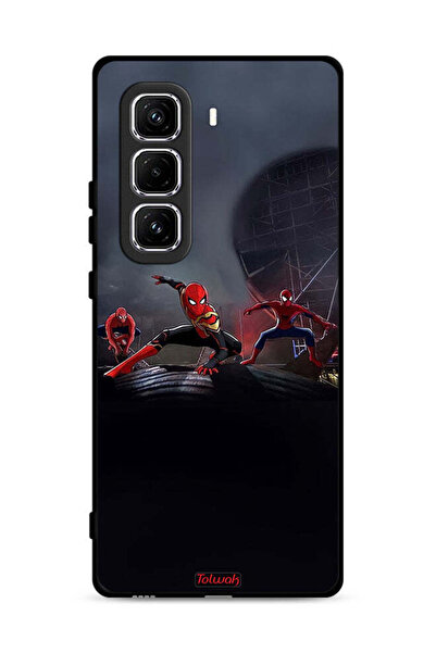 Tolwak Infinix Hot 50 Pro 4G Protective Case Cover Three Spiders