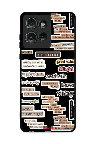 Tolwak غطاء حماية لهاتف موتورولا إيدج 50 بملصقات اقتباسات جميلة