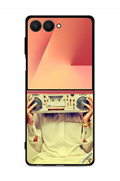 Covernex غطاء حماية لهاتف Samsung Galaxy Z Flip7 يحمل جهاز موسيقى عتيق