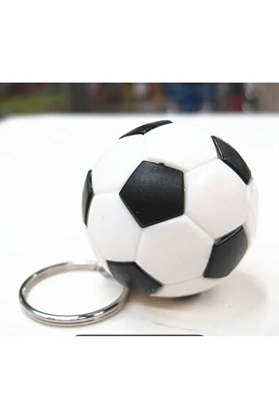MODA سلسلة مفاتيح على شكل كرة قدم مع مشبك حلقي