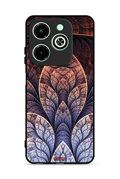Tolwak غطاء حماية لهاتف Infinix Hot 40i 4G بتصميم زهور فركتال تجريدي