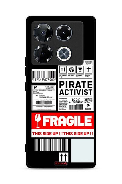 Tolwak Infinix Note 40 Pro 5G Protective Case Cover Private Activist Fragile Sticker