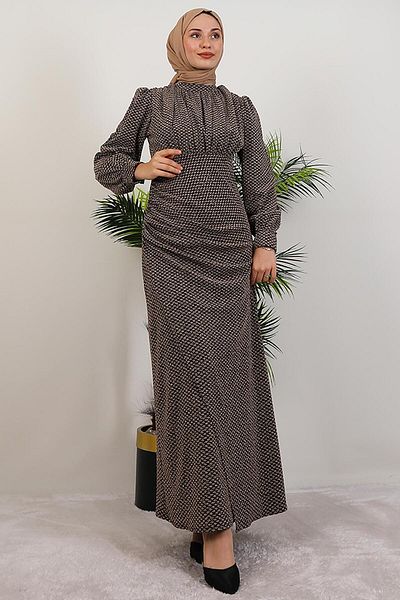 GİYZAMİLA Beyda Hijab Dress Brown