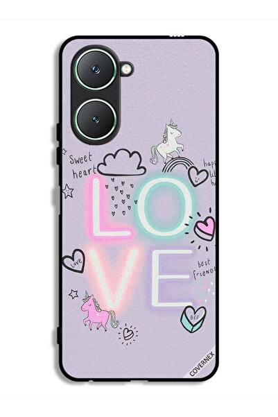Covernex Vivo Y18i 4G Protective Case Cover Sweet Heart Love Unicorn