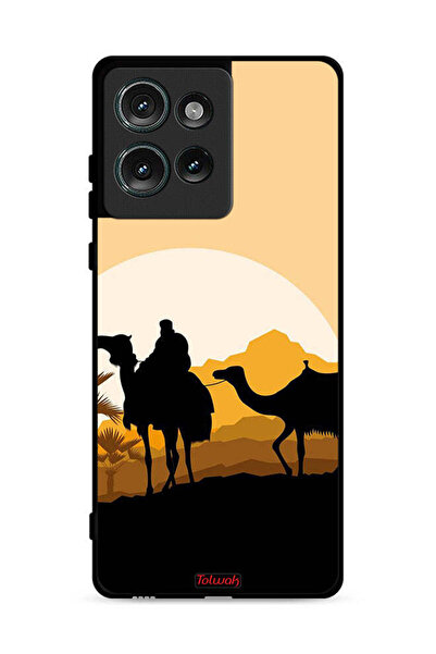 Tolwak غطاء حماية لهاتف موتورولا إيدج 50 برسومات جمال في الصحراء