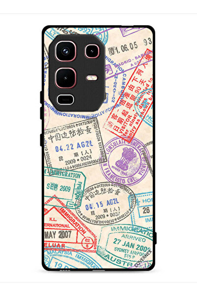 Covernex غطاء حماية لهاتف Infinix Note 50s بنقشة طوابع السفر