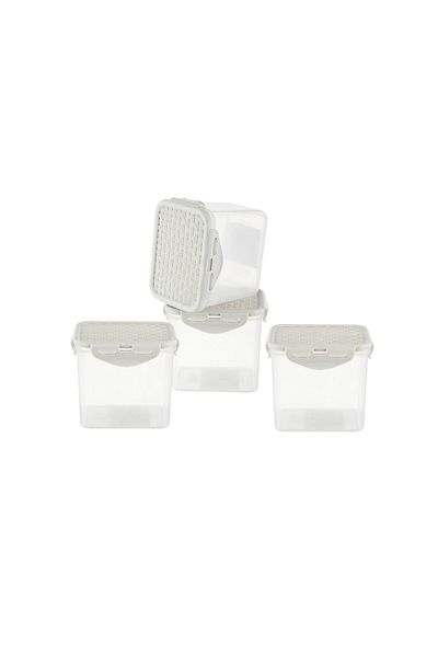 Dania 4-Piece Plastic Food Storage Container Set with Plastic Lid