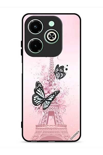 Covernex غطاء حماية لهاتف إنفينيكس هوت 40i 4G بنقشة فراشات على برج إيفل