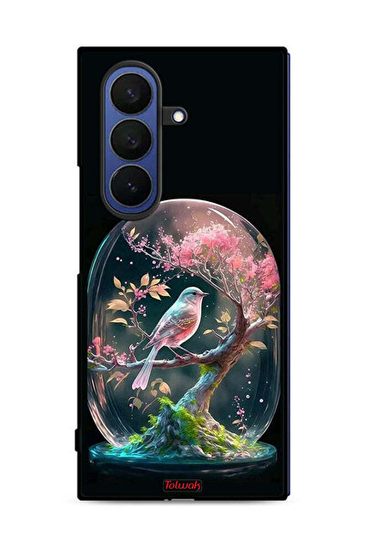Tolwak غطاء حماية لهاتف سامسونج جالاكسي زد فولد 7 بتصميم طائر في جرة