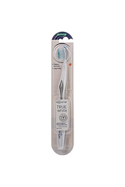 Sensodyne فرشاة أسنان ترو وايت متوسطة الحجم، ألوان متنوعة