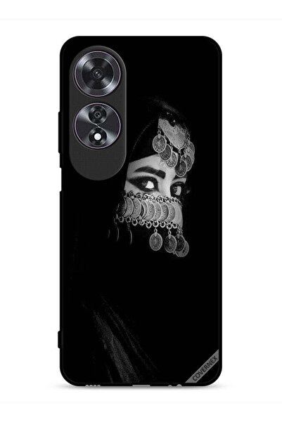 Covernex غطاء حماية لهاتف Oppo A60، فتاة ذات عيون جميلة ووجه مزين بالمجوهرات