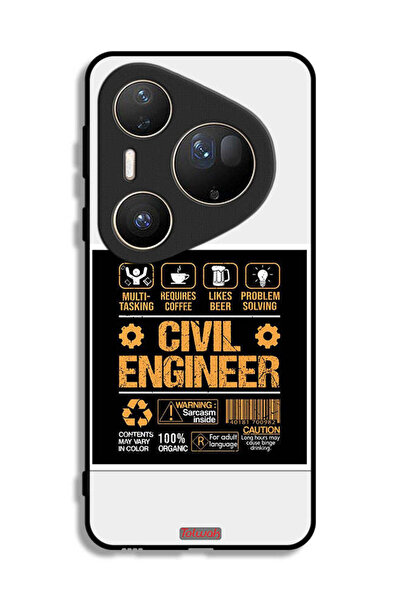 Tolwak غطاء حماية فائق من هواوي بيورا 80، ملصق مهندس مدني