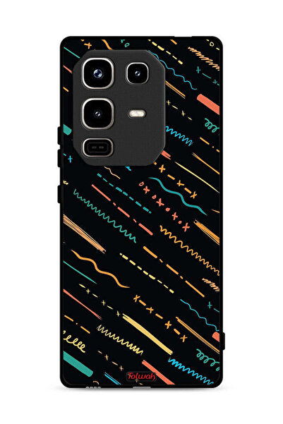 Tolwak غطاء حماية لهاتف Infinix Note 50 Pro 4G بنمط تجريدي من خطوط X