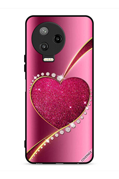 Covernex غطاء حماية لهاتف Infinix Note 12 Pro 4G بتصميم قلب لامع من الألماس