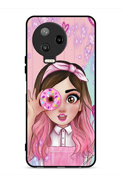 Covernex غطاء حماية لهاتف Infinix Note 12 Pro 4G برسومات فتاة محبة للدونات