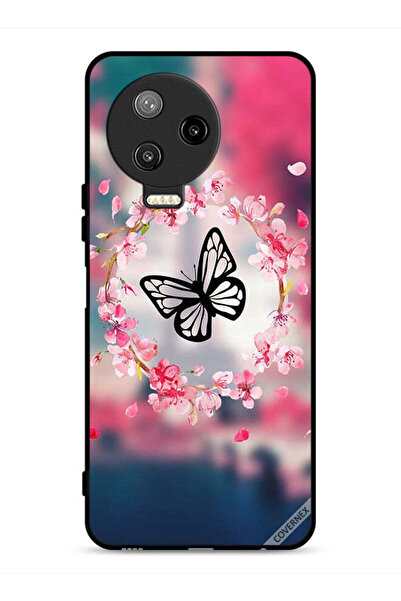 Covernex غطاء حماية لهاتف Infinix Note 12 Pro 4G بتصميم فراشة وخاتم زهور