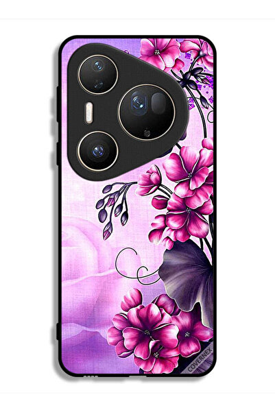 Covernex غطاء حماية فائق لهاتف هواوي بيورا 80 بخلفية زهور رومانسية