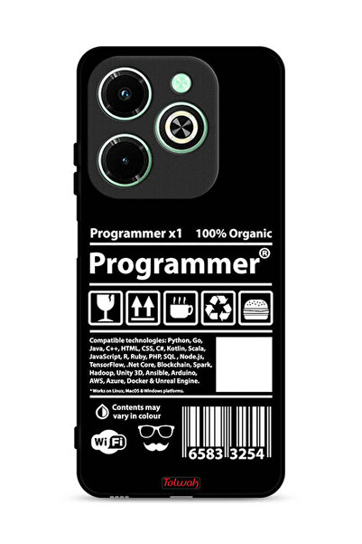 Tolwak غطاء حماية لجهاز Infinix Hot 40i 4G مع ملصق مبرمج