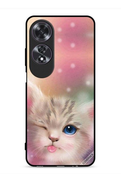Covernex غطاء حماية لهاتف Oppo A60 - قطة لطيفة