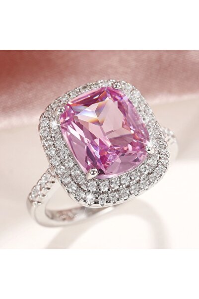 Choice 7 خواتم نسائية أنيقة من Huitan F1015 مرصعة بالزركونيا المكعبة باللون ا...