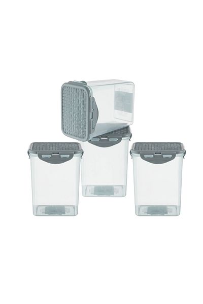 Dania 4-Piece Plastic Food Storage Container Set with Plastic Lid