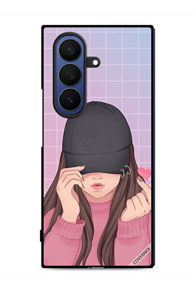 Covernex Samsung Galaxy Z Fold7 Protective Case Cover Snap Love Cap Girl