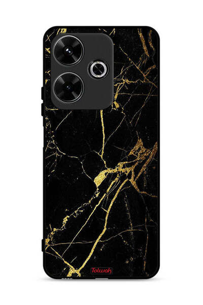 Tolwak غطاء حماية لهاتف شاومي ريدمي 13 4G، رخامي متصدع