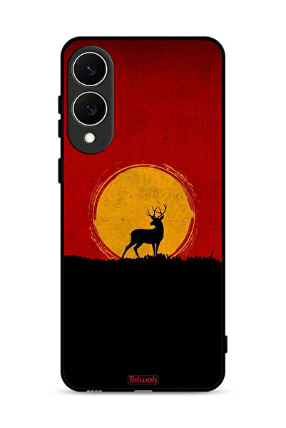 Tolwak غطاء حماية لهاتف Samsung Galaxy S25 Edge بتصميم غزال وقمر