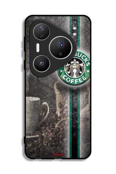 Tolwak غطاء حماية لهاتف هواوي بيورا 80 برو بلس بنقشة فن القهوة