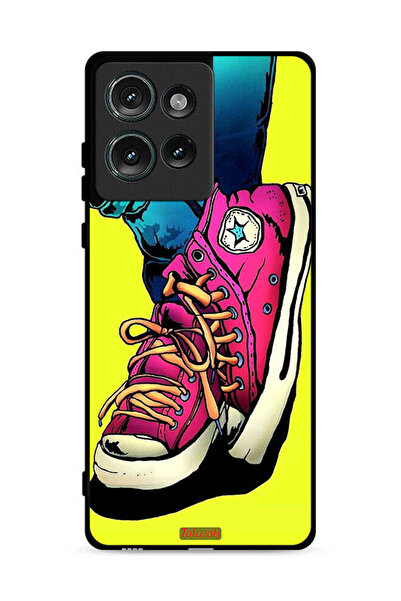 Tolwak غطاء حماية لهاتف موتورولا إيدج 50 بتصميم حذاء قماشي