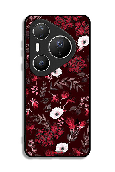 Tolwak غطاء حماية لهاتف هواوي بيورا 80 برو بنقشة زهور صغيرة وأوراق استوائية