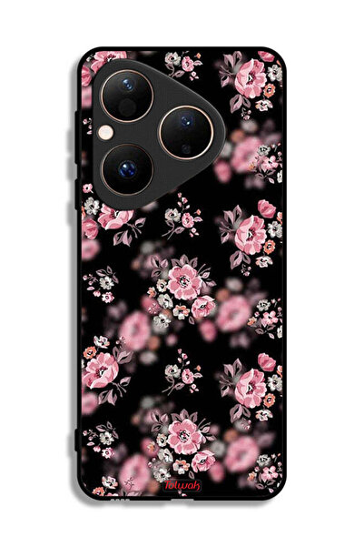 Tolwak غطاء حماية لهاتف هواوي بيورا 80 بنقشة زهور بورتريه