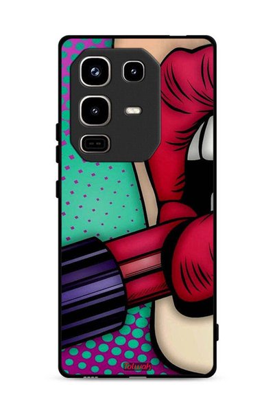 Tolwak غطاء حماية لجهاز Infinix Note 50 Pro 4G أحمر شفاه