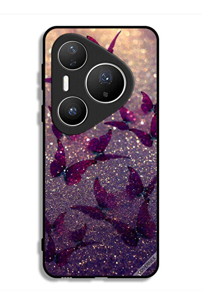 Covernex غطاء حماية لهاتف هواوي بيورا 80 برو بلس بنقشة فراشات لامعة