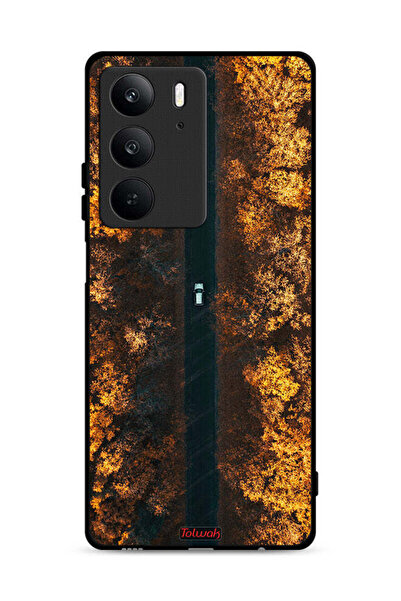 Tolwak غطاء حماية لهاتف Realme C75 4G بتصميم طريق في أشجار الخريف