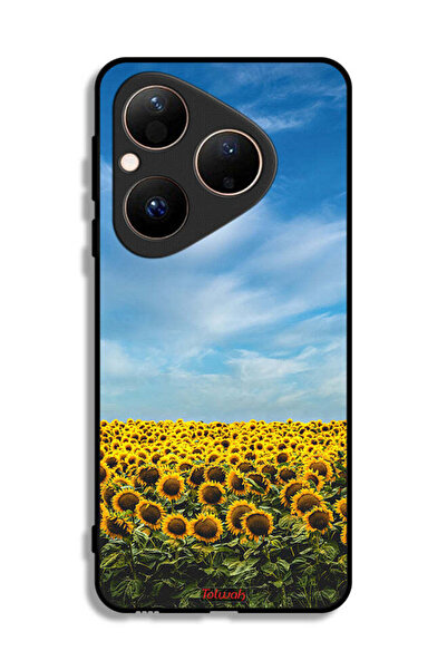 Tolwak غطاء حماية لهاتف هواوي بيورا 80 - عباد الشمس تحت السماء