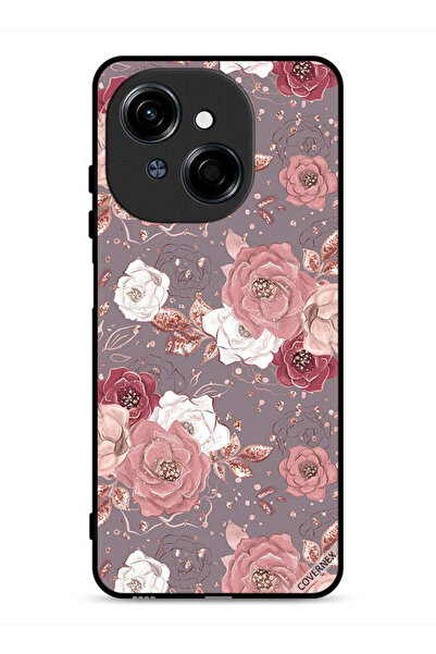 Covernex غطاء حماية لهاتف Tecno Spark Go 1 4G بخلفية زهرية