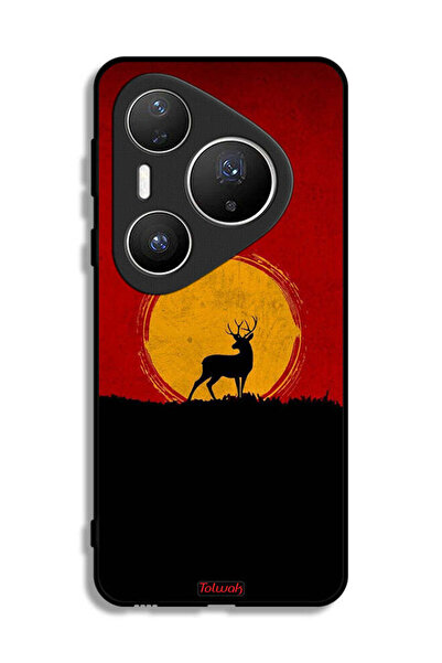 Tolwak غطاء حماية هواوي بيورا 80 برو بتصميم غزال وقمر