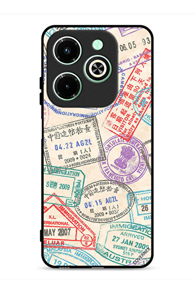 Covernex غطاء حماية لهاتف Infinix Hot 40i 4G بنقشة طوابع السفر