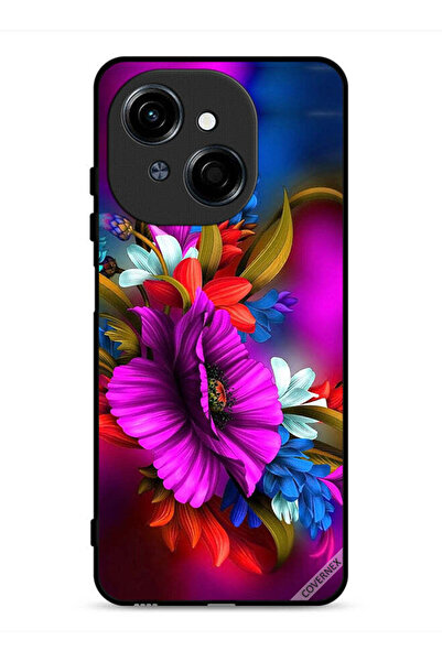 Covernex غطاء حماية لهاتف تكنو سبارك جو 1 4G برسومات زهور عالية الدقة