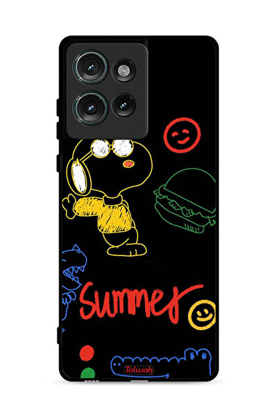 Tolwak غطاء حماية لهاتف موتورولا إيدج 50 - ملصق صيفي