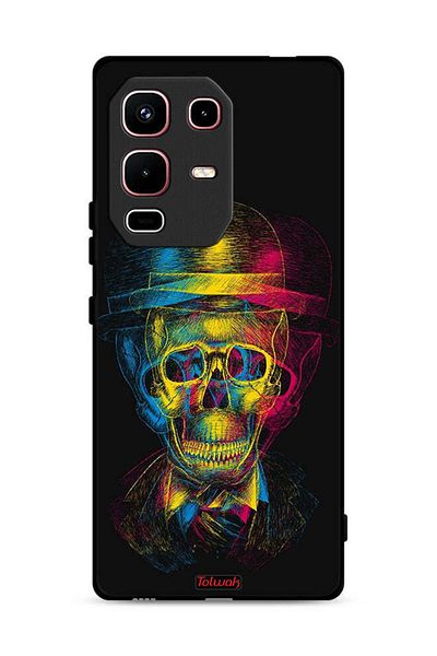 Tolwak Infinix Note 50s Protective Case Cover Skull Colorful Hat Fantasy Art