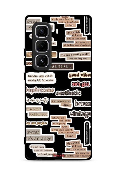 Tolwak Infinix Hot 50 Pro 4G Protective Case Cover Beautiful Quotes Stickers