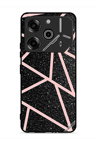 Covernex غطاء حماية لهاتف Tecno Pova 6 Pro 5G بنقشة لامعة ومسارات