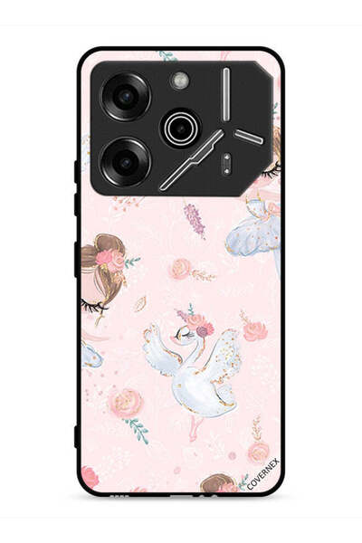 Covernex غطاء حماية لهاتف تكنو بوفا 6 برو 5G، مزين برسومات فتاة وزهور
