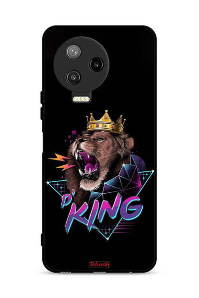 Tolwak غطاء حماية لهاتف Infinix Note 12 Pro 4G برسومات الأسد الملك