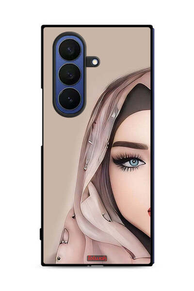 Tolwak غطاء حماية لهاتف Samsung Galaxy Z Fold7 بتصميم فتاة نصف وجه
