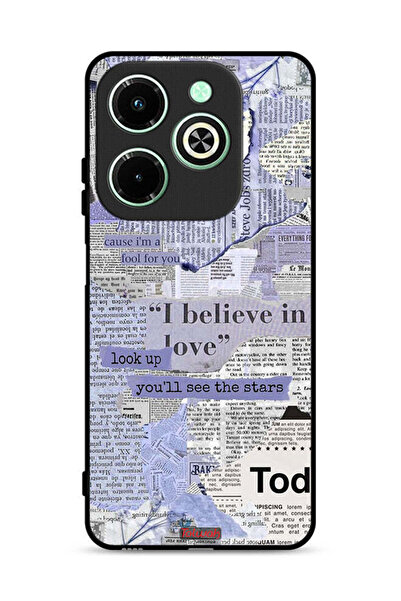 Tolwak غطاء حماية لهاتف Infinix Hot 40i 4G بنقشة صحيفة